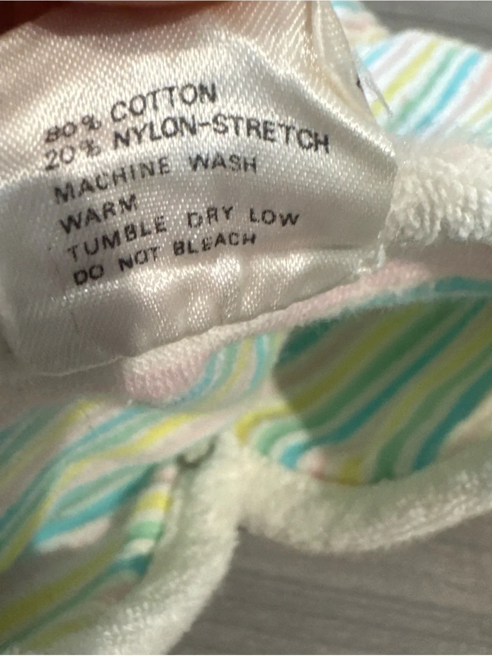 Vintage Chalk Duster 3-6 Months Baby Clothes Short Sleeve  Striped Terry  Cloth